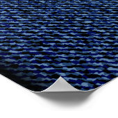 Poster Denim Patchwork : Motif en tissu transparent (Coin)