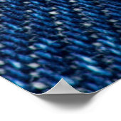 Poster Dénim piqué : texture du jean closeup. (Coin)