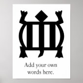 Poster Denkyem | Symbole d'adaptabilité et de propreté (Devant)