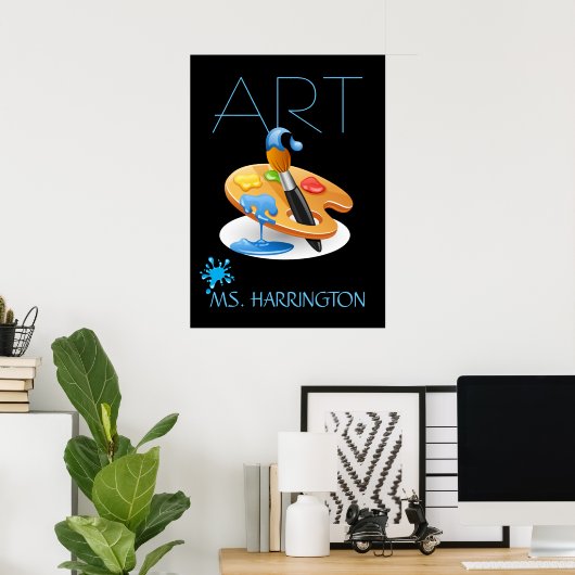 Poster d'enseignant en art - SRF (Bureau à domicile)