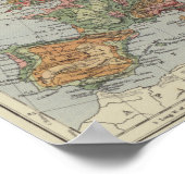 Poster Densité démographique | Carte européenne (Coin)