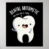 Poster Dental Arithmétique Funny Dot Pun Dark BG (Devant)