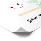 Poster Dental Saying with Tooth and Toothbrush (Coin)