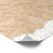 Poster Dentelle d'Affiche de bienvenue Mariage de fleurs  (Coin)