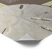 Poster Dentelle de sable, Plan de table de mariage de pla (Coin)