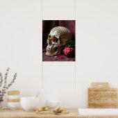 Poster Dentelle & Déclin – Un Crâne Victorien Gothique (Cuisine)