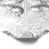 Poster Dentelle en céramique grise et flocon de neige (Coin)