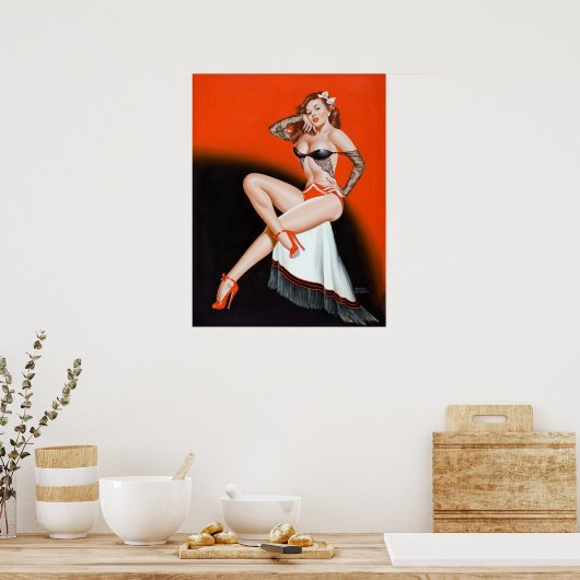 Poster Dentelle et talons hauts (Cuisine)