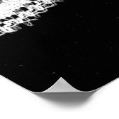 Poster Dentelle florale blanche sur un arrière - plan noi (Coin)