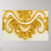 Poster Dentelle jaune doré rayé. texture Arrière - plan, (Devant)