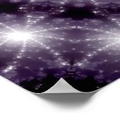 Poster Dentelle ronde noire et blanche fantaisie (Coin)