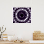 Poster Dentelle ronde noire et blanche fantaisie (Cuisine)