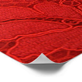 Poster Dentelle rouge élégante, texture transparente (Coin)