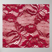 Poster Dentelle rouge : textile jacquard élastique. (Devant)
