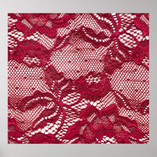 Poster Dentelle rouge : textile jacquard élastique. (Devant)