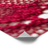 Poster Dentelle rouge : textile jacquard élastique. (Coin)