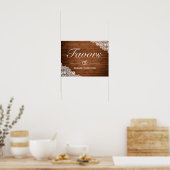 Poster Dentelle rustique et blanche favorise le Mariage S (Cuisine)