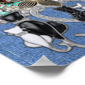 Poster Dentelle texturée Denim et bijoux costume (Coin)