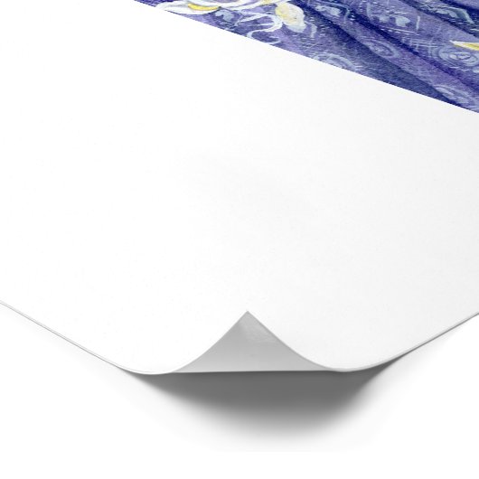 Poster Dentelles et roses blanches (Coin)