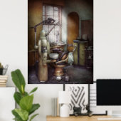 Poster Dentiste - Bureau dentaire vers 1940 (Bureau à domicile)