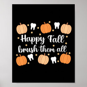 Poster Dentiste dentaire de Thanksgiving Joyeux automne B