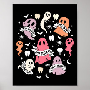 Poster Dentiste Fantôme Éffrayant Halloween Dental