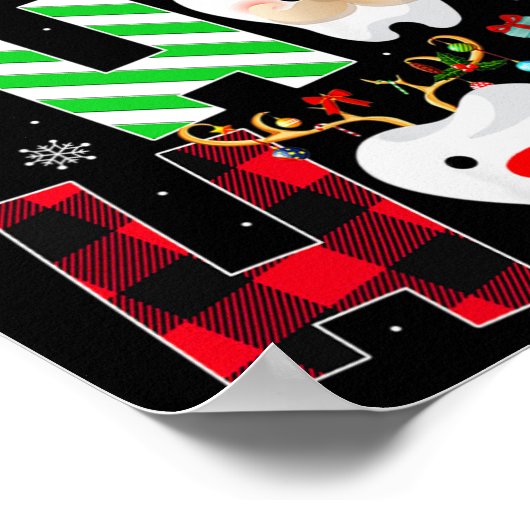 Poster Dentiste Noël Amusant Dentaire Dentaire Dentaire C (Coin)