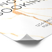 Poster d'entreprise moderne en marbre rose et or (Coin)