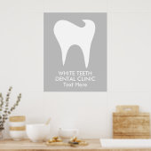 Poster Dents grises Clinique dentaire blanche (Cuisine)