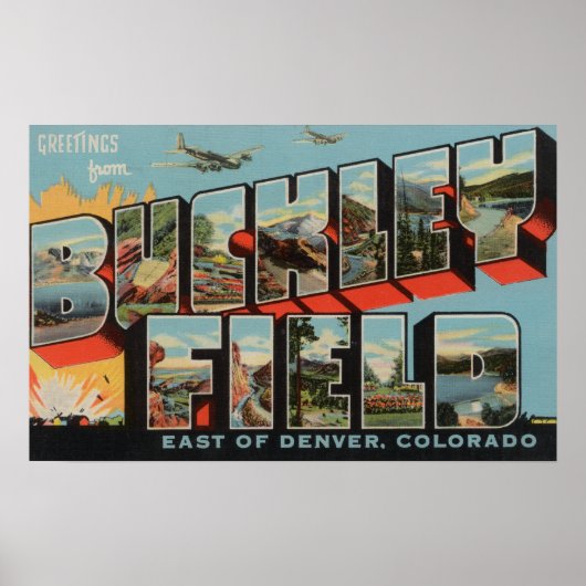 Poster Denver, Colorado - Buckley Field (Devant)