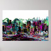 Poster Denver, Colorado en graffiti (Devant)