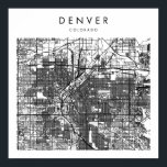Poster Denver Colorado Minimal Modern Street Map<br><div class="desc">Denver Colorado Minimal Modern Street Map</div>