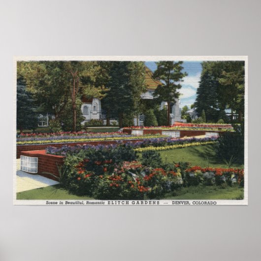 Poster Denver, Colorado - Vue d'Elitch (Devant)