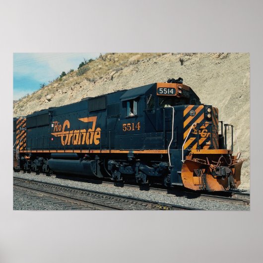 Poster Denver et Rio Grande Western, EMD SD-50 (Devant)