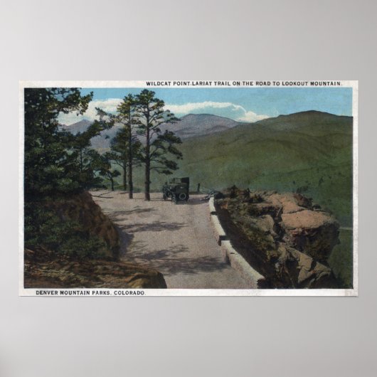 Poster Denver Mountain Park, CO - Wildcat Point Lariat (Devant)