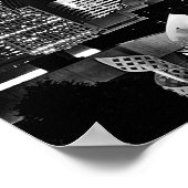 Poster Denver par nuit en noir et blanc (Coin)