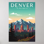 Poster Denver vintage (Devant)