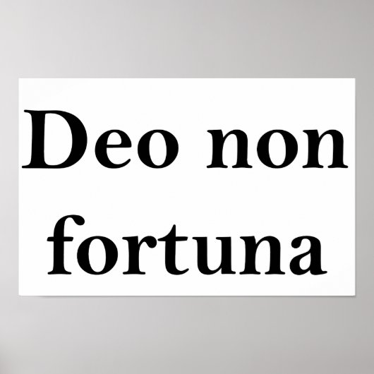 Poster Deo non fortuna (Devant)
