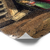 Poster Départ pour les Alpes - Scène suisse traditionnell (Coin)