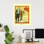 Poster Depart ~ Vintage Art Deco Fashion Illustration ~ (Bureau à domicile)