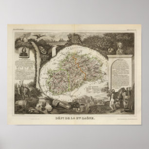 Poster Département De La Saône