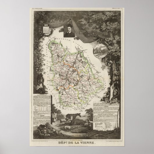 Poster Département De Vienne (Devant)