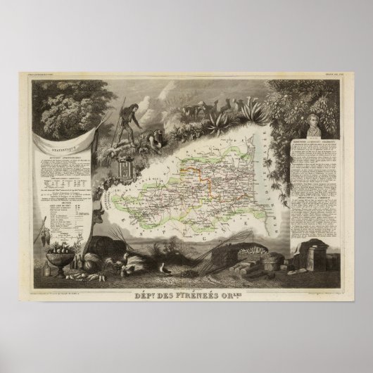 Poster Département des Pyrénées Orles (Devant)