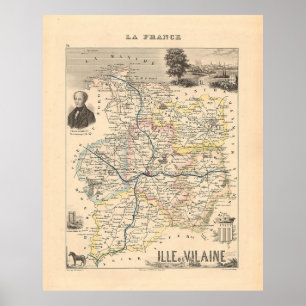 Poster Département d'Ille et Vilain, Alexandre Vuillemin