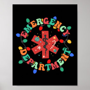 Poster Département d'urgence Noël Er Nurse 2 Côté