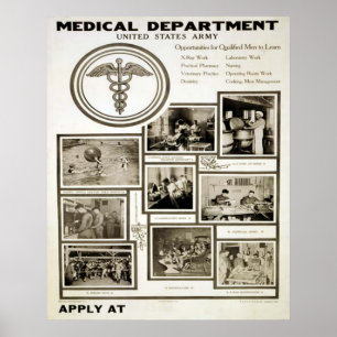 Poster Département Médicale de l'armée américaine