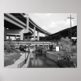 Poster Dépassement du train et canal à Richmond