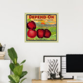 Poster Dépendre De L'Affiche Des Pommes De Washington (Bureau à domicile)