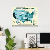 Poster Dépenses de logement HSUS par État (Bureau à domicile)