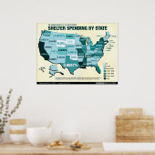 Poster Dépenses de logement HSUS par État (Cuisine)